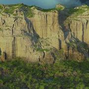 Procedurally Generated Terrain And Rendered With Baked Lightmap Scene Test