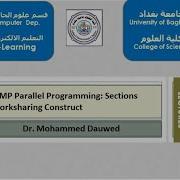 Parallel Programming Sections Worksharing Construct