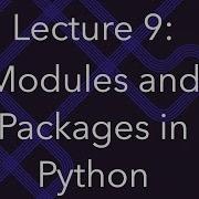 Programming For Data Science Lec 9 Modules And Packages In Python Math Time Numpy Sklearn