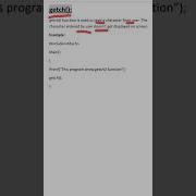 Getch Function In C Language Cprogramming Computer Mr Atif62 Skills 12th