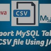 Export MySQL Table In To CSV File Using JAVA