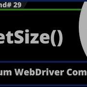 GetSize Command Selenium WebDriver