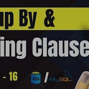 Group By And Having Clause In MySql SQL With Example Difference Between Where Having In SQL