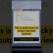 Can You Solve This C Interview Program Output Question Shorts Coding Csharp Programming