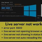 Live Server Visual Studio Code Not Working Error Port 5500 Fixing The Auto Refreshing Issue