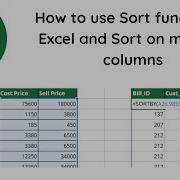 Как использовать функции SORT и SORTBY в Excel и сортировать по одному или нескольким столбцам