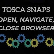 TOSCA SNAPS OPEN NAVIGATE CLOSE BROWSER