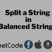 LEETCODE SPLIT A STRING IN BALANCED STRINGS