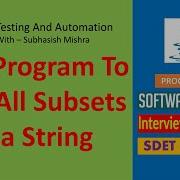 25 Java Program To Find All Subsets Of A String