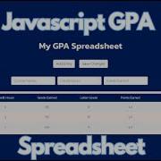 I Built A Functional GPA Spreadsheet Calculator Using Javascript