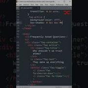 FAQ Collapse HTML CSS JavaScript