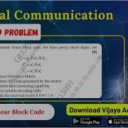 Solved Problem 3 Linear Block Code Digital Communication