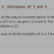 Project Euler Problem 1 Analysis