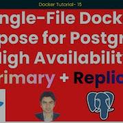 Docker Compose в один файл для обеспечения высокой доступности PostgreSQL основной сервер репл