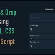 Drag And Drop Functionality HTML CSS JavaScript In Under 1 Minute To Do List