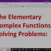 Complex Variables Elementary Complex Functions 38 Complexvariables Complexfunctions