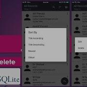 SQLite Android Course Part 04 Sort And Delete Records