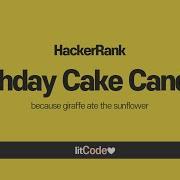HackerRank 8 Birthday Cake Candles Explanation Solution