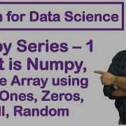 Python For Data Science NumPy Tutorial Creating Array List Ones Zeros Full Random 4