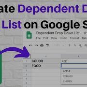 Create Dependent Drop Down List On Google Sheets Using Google Apps Script