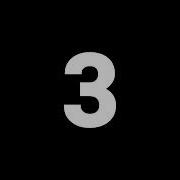 5 Second 4K Countdown Timer With Large White Numbers On Black Background