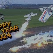 HAPPY NEW YEAR 2024 With RC Plane MULTIPLEX AcroMaster Fireworks FPV Drones