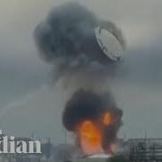 Moment Fuel Storage Lid Flies Off Moscow Refinery During Drone Attack