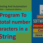 19 Java Program To Count Total Number Of Characters In A String