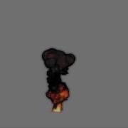 Slow Rolling Explosion Test Using Maya Fluids