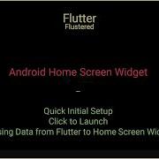 Flutter Flustered Android Home Screen Widget Setup