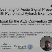 Deep Learning For Audio Signal Processing With Python And Pytorch Tutorial TEASER AES FALL 2021