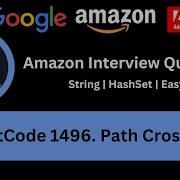 Solving LeetCode 1496 Path Crossing String HashSet Amazon Interview Question Easy