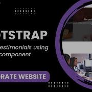 Bootstrap 8 Work On Testimonials Using Carousel Component