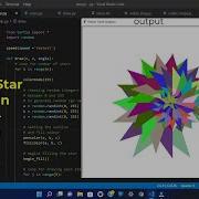 Draw Colourful Star Pattern In Turtle Python