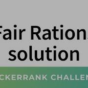 HackerRank Solution Fair Rations In C