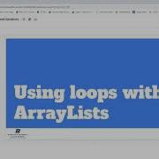 ArrayList ForEachLoops And Iterators
