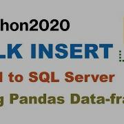 Python Bulk Insert Data From Excel To Sql Server Dataframe To SQL Table Sqlalchemy Engine