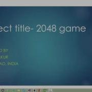 Final Project 2048 Console Game