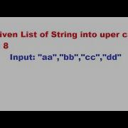 Convert Given List Of String Into Upper Cases Using Java8 Java Full Course