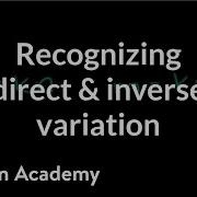Recognizing Direct And Inverse Variation Rational Expressions Algebra II Khan Academy