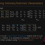 Intrinsic And Extrinsic Matrices Camera Calibration
