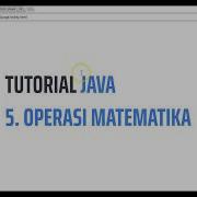 Tutorial Java 5 Operasi Matematika