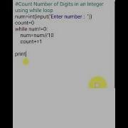 Count Number Of Digits In An Integer Using While Loop Python Basics Cbseboard