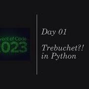 Advent Of Code 2023 Day 01 Trebuchet In Python