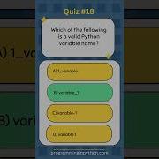 Python Quiz 18 What S The Answer Quiz 18 Python Shorts Quiz Pythonprogram