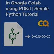 Convert PDB To SMILES In Google Colab Using RDKit Simple Python Tutorial