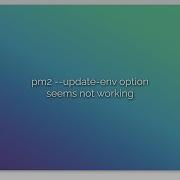Pm2 Update Env Option Seems Not Working