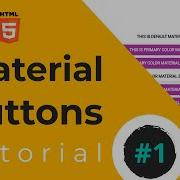 Tutorial 1 UI Elements Bootstrap Like Material Design Buttons HTML CSS WebDesign