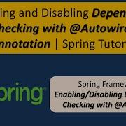 Enabling And Disabling Dependency Checking With Autowired Annotation Spring Tutorial