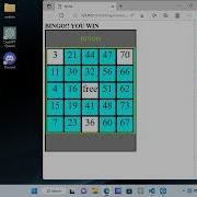 Bingo Game Pure Javascript Html Css